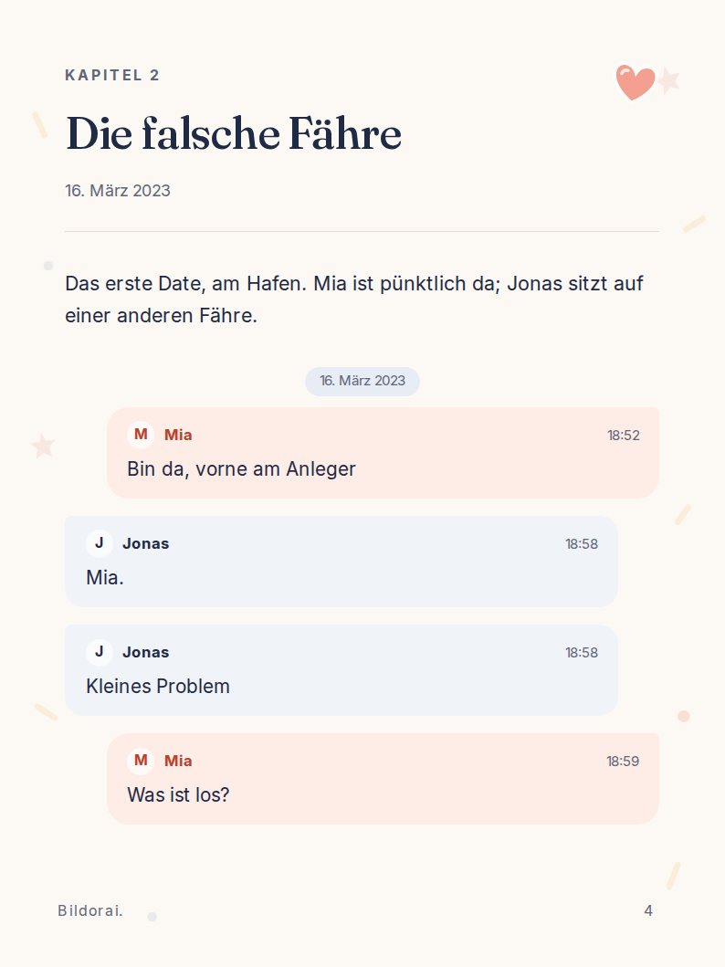 Kapitelseite: Die falsche Fähre, mit echten Nachrichten